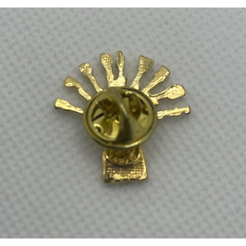 Ibew Cope '89 Lapel Pin Electrical Workers Union Gold Color Fist Lightning Bolts - Picture 2 of 3